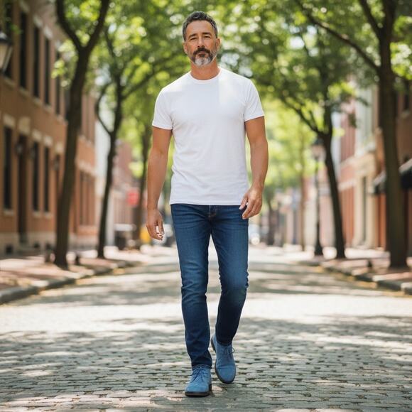 Chukka Boots Blue Suede Italian Leather Gumshoe Sole - Picture 10 of 11